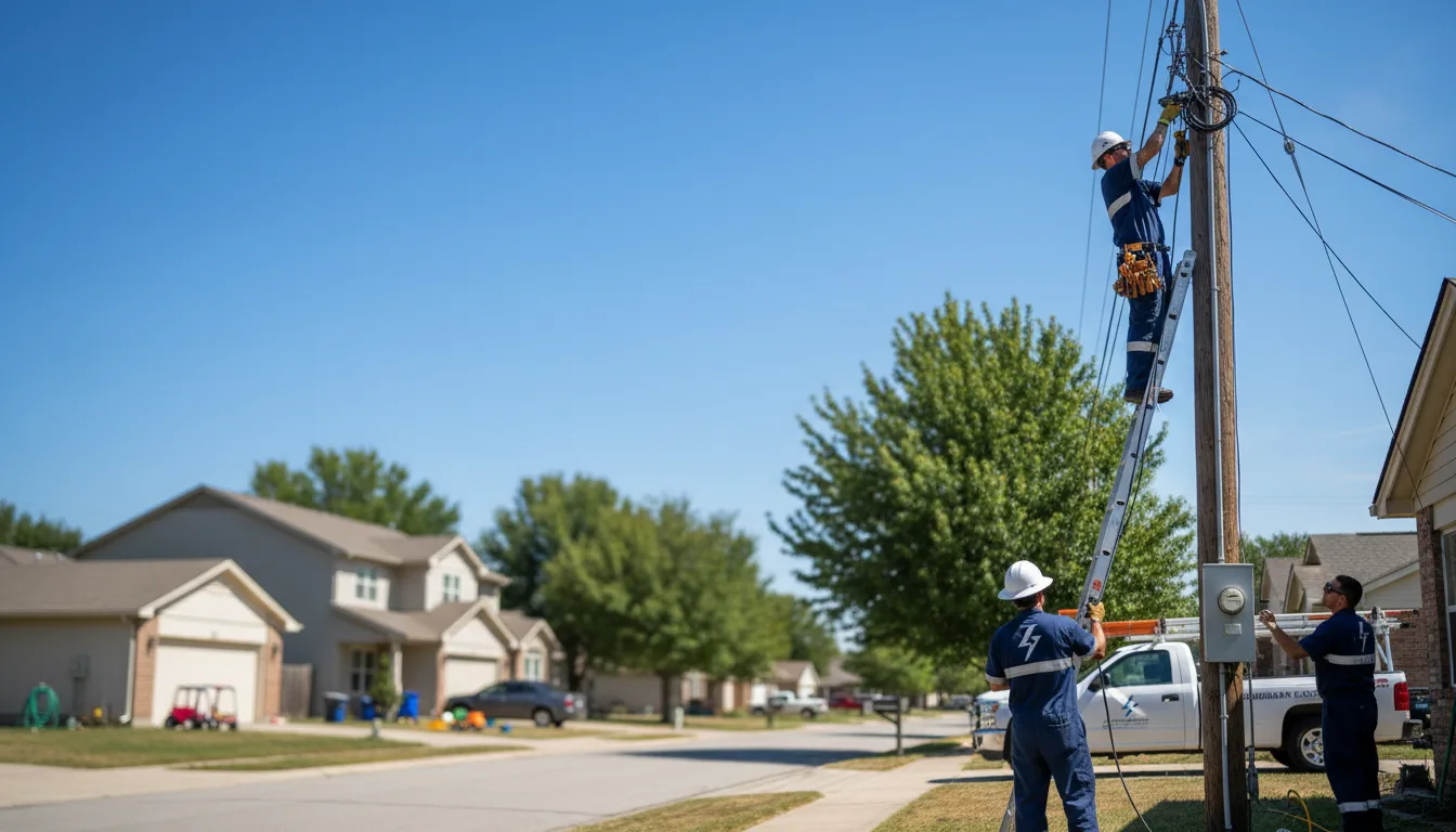 Residential electrician providing installation services in Girard, TX